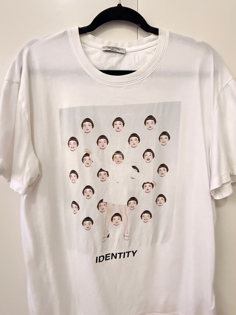 Valentino White Graphic 'Identity' Crewneck T-Shirt